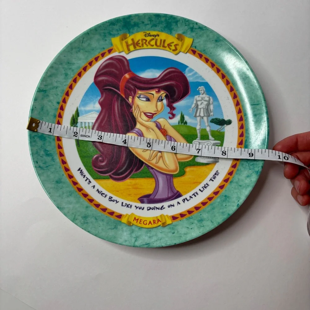 Vintage Disney Hercules Melamine Plates Set of 3 Megara Zeus The Muses 1997